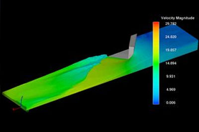 Hydraulic Jump Forming in a Shallow Channel with Obstruction