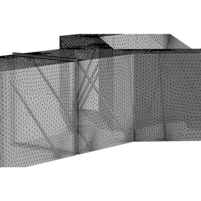 Sample Mesh in a Duct with Internal Bracing